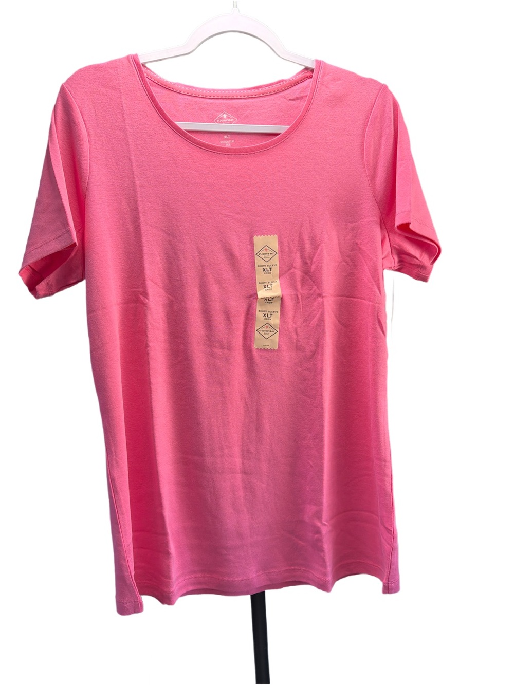 St. John's Bay Pink Scoop Neck Short Sleeve Tee Size xl tall